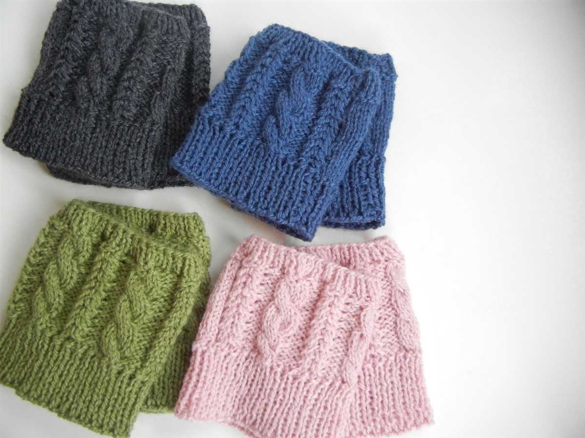 Knitting pattern boot cuffs