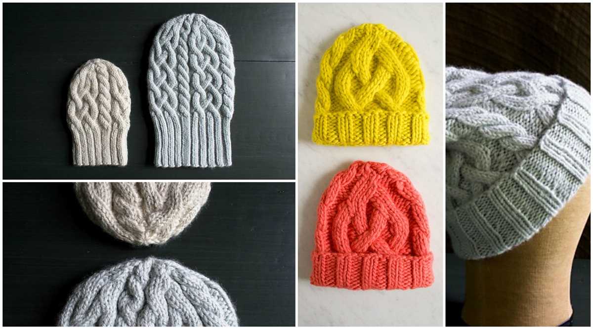 Cable hat knitting pattern