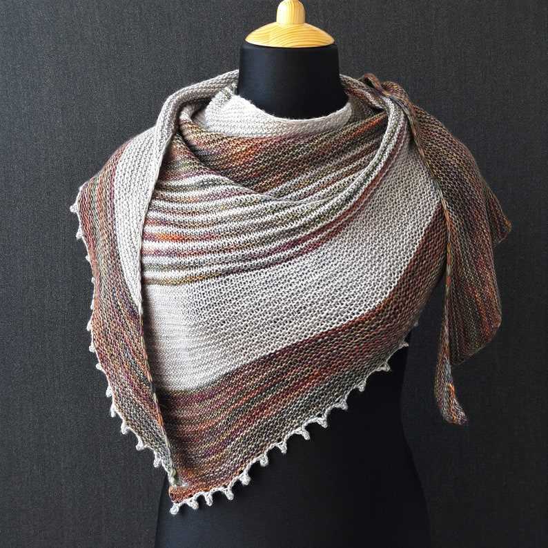 Triangle scarf knitting pattern