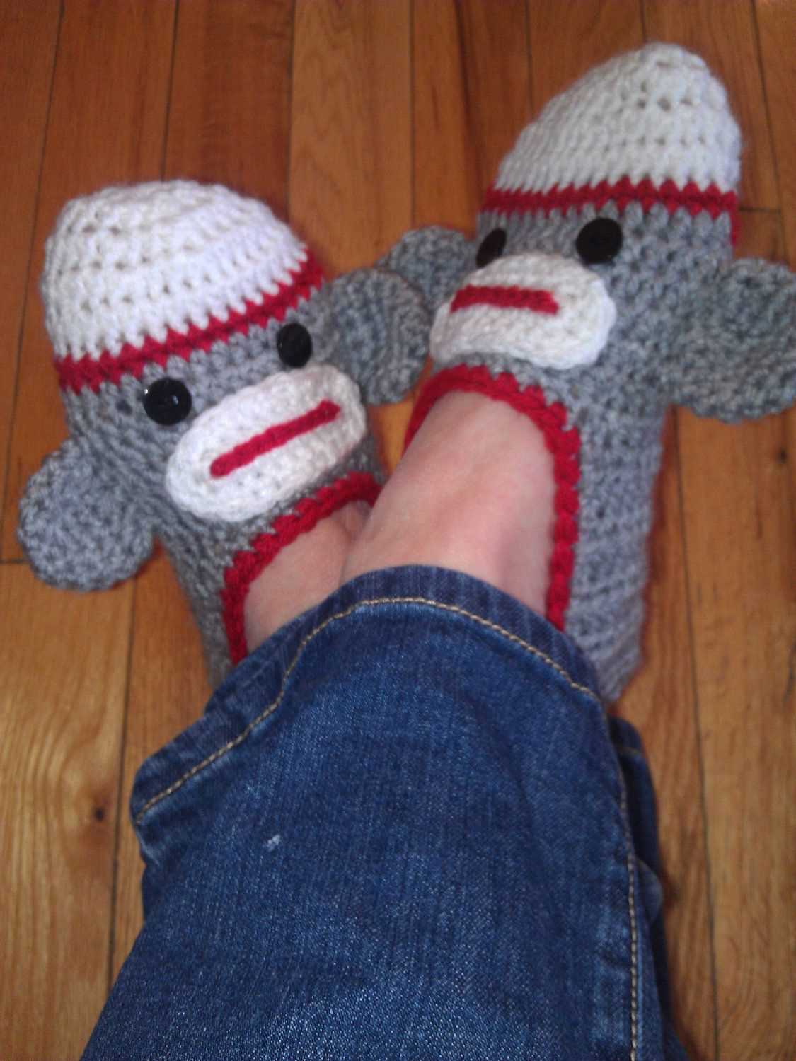 Sock monkey slippers knitting pattern free