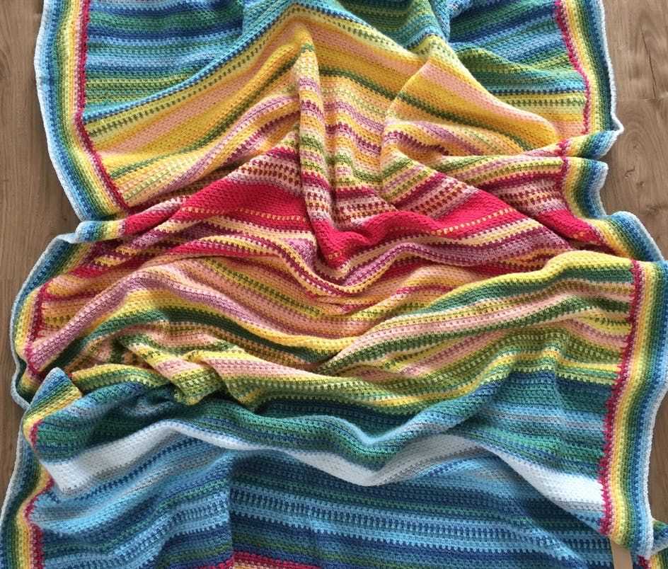 Temperature blanket pattern knit