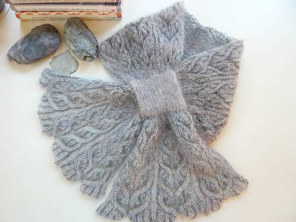 Fern lace scarf knitting pattern