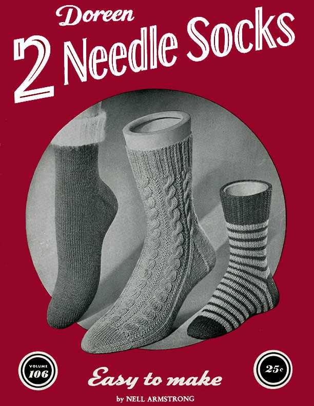 Knitting pattern for bed socks on 2 needles