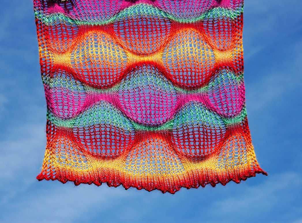 Knit scarf pattern variegated yarn