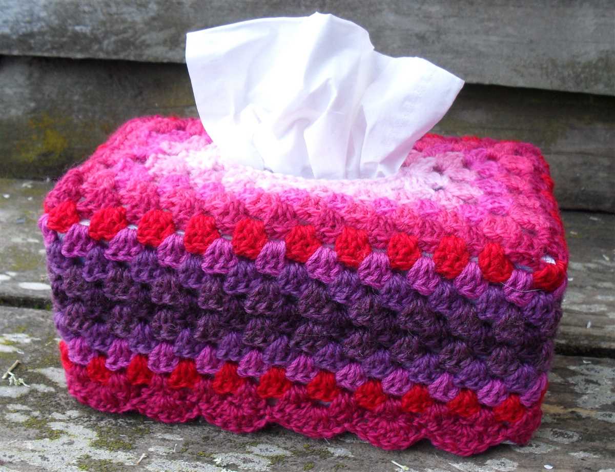 Knitted tissue box cover pattern