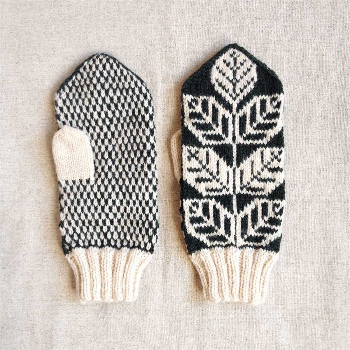 Bernie mittens knitting pattern