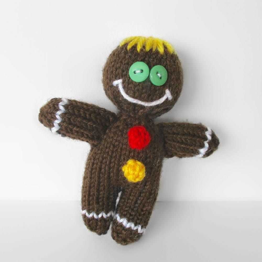 Gingerbread man jumper knitting pattern