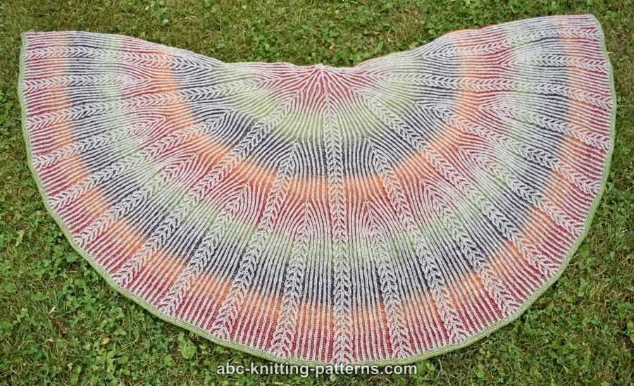 Free knitting pattern for feather and fan shawl