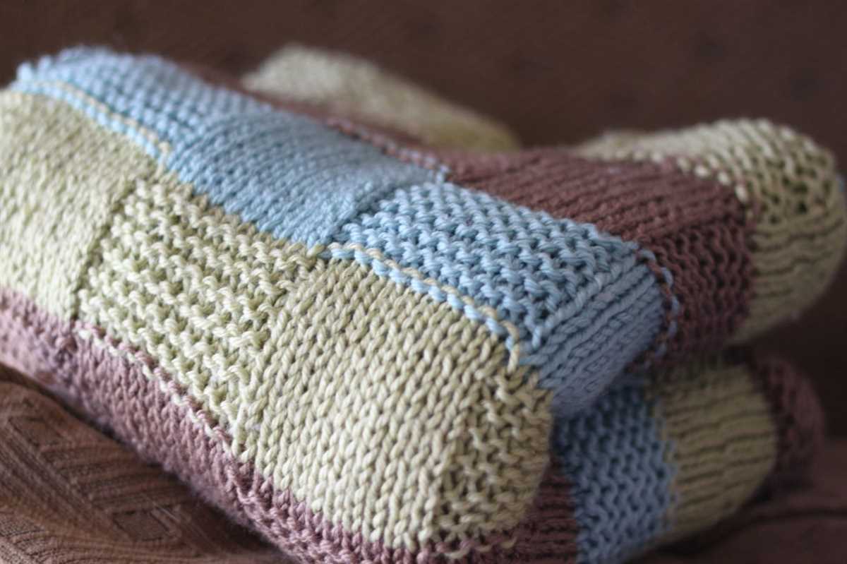 Striped blanket knitting pattern free