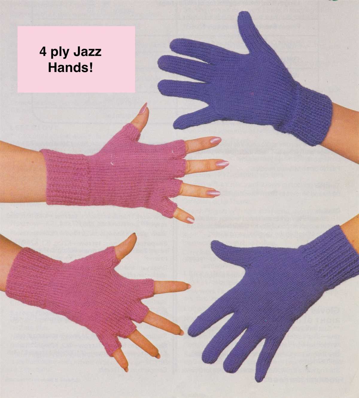 Glove knitting pattern 2 needles