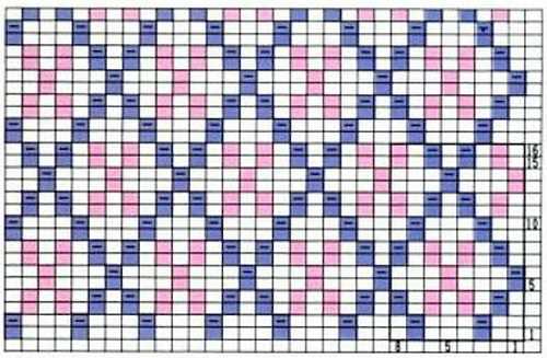 Argyle knitting pattern chart