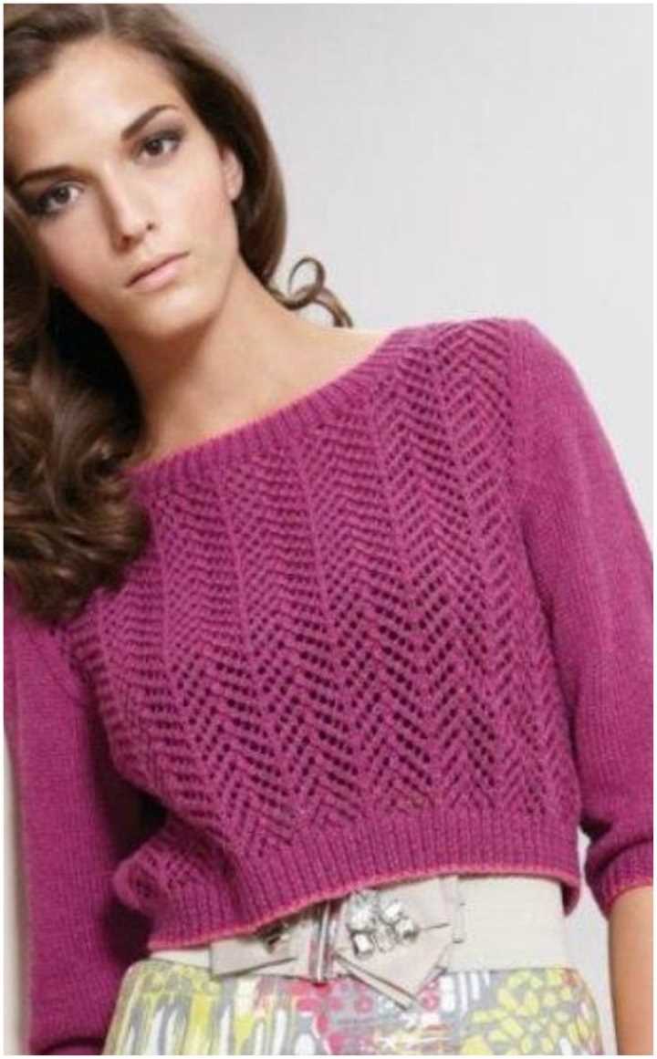 Free knitting pattern cropped sweater