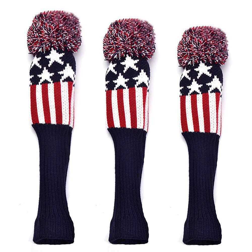 Golf head cover pattern knit