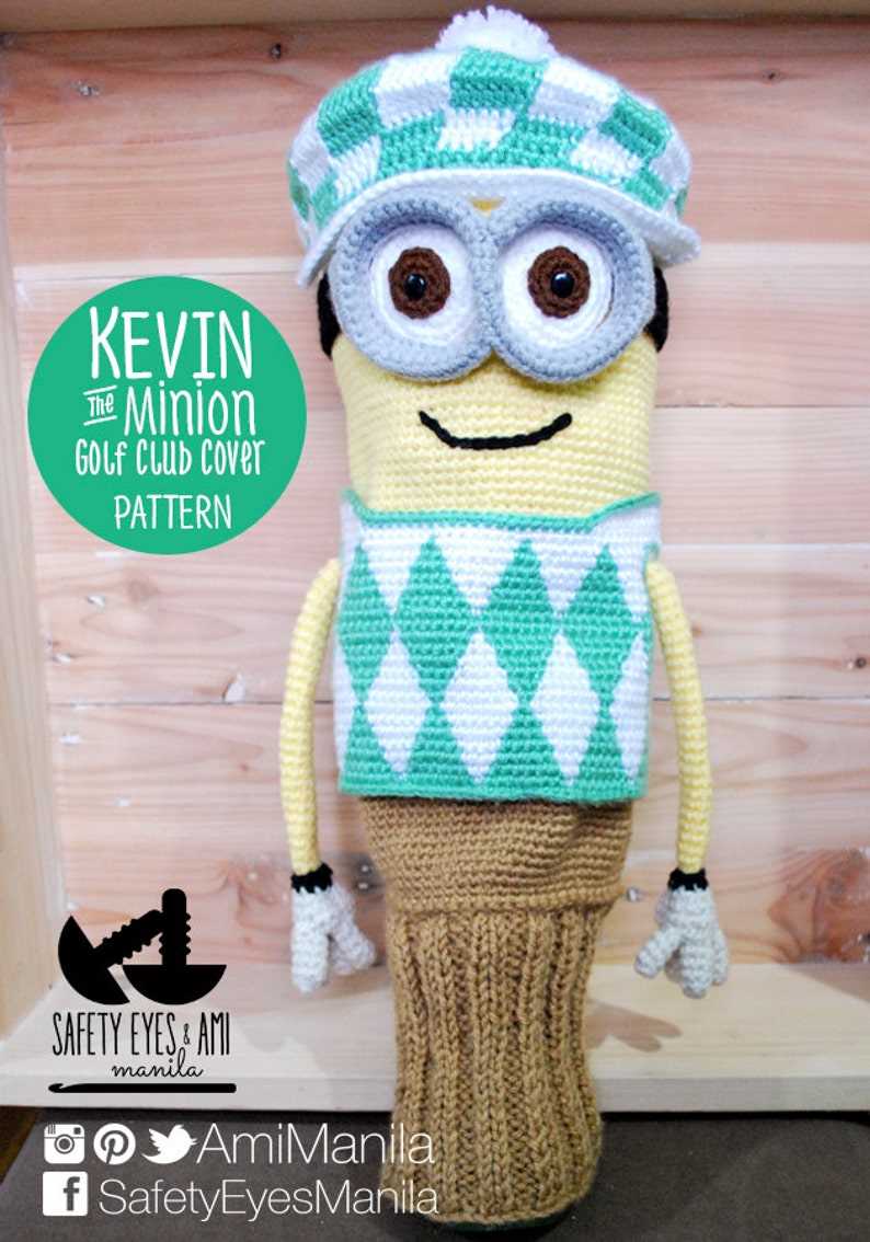 Golf head cover pattern knit
