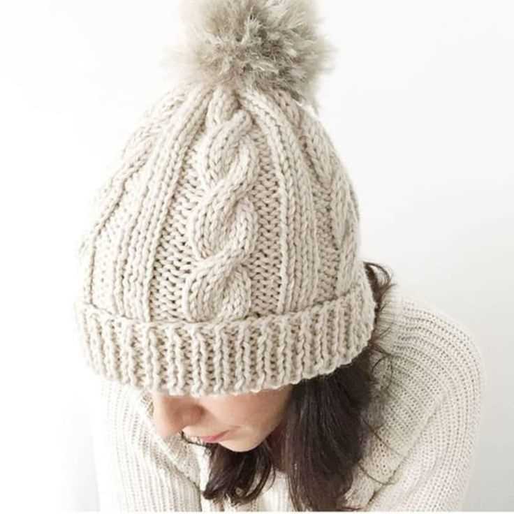 Cable knit beanie pattern
