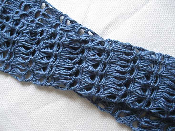 Easy knit lace scarf pattern free