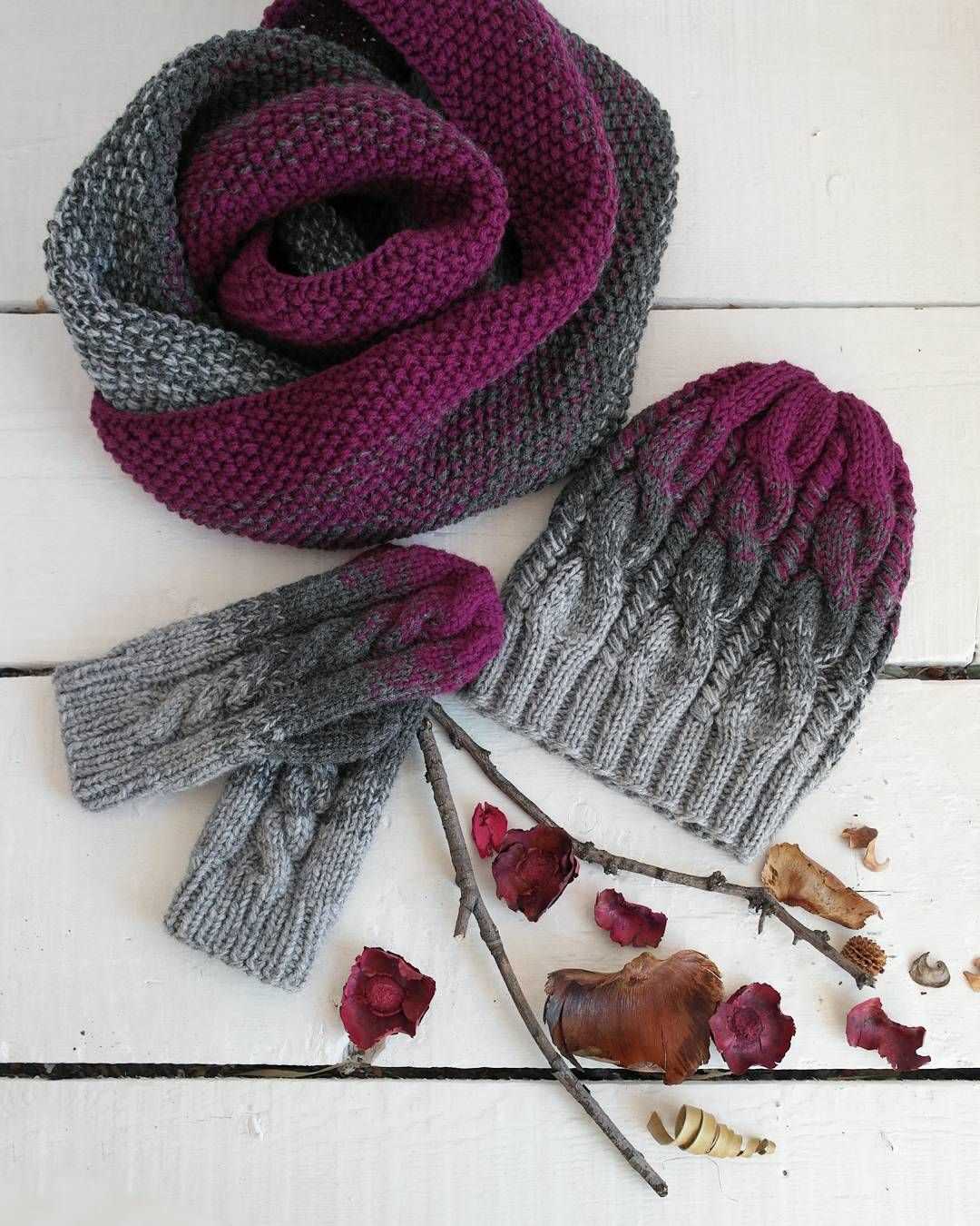 Gradient scarf knitting pattern