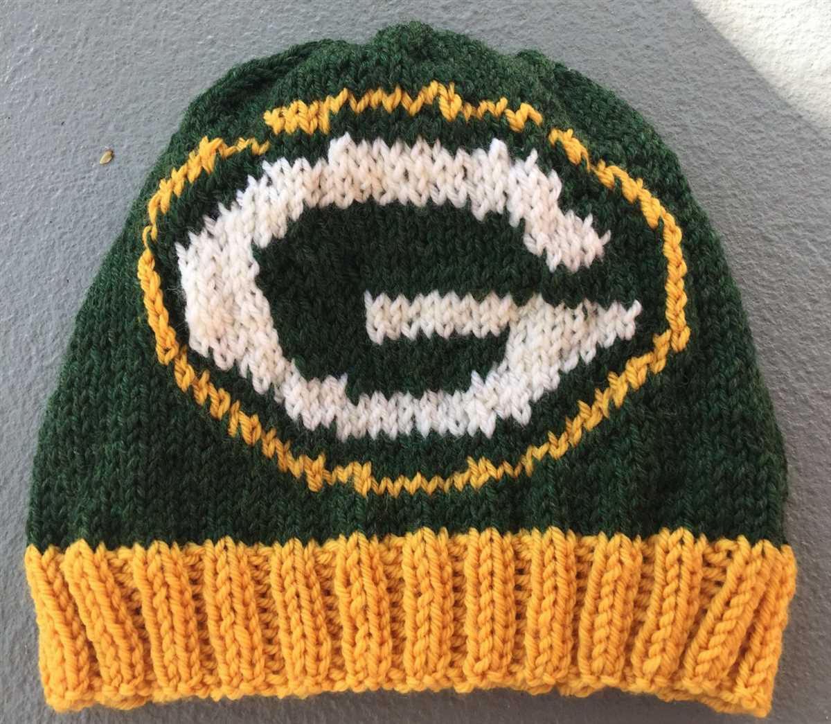Green bay packers knitting pattern