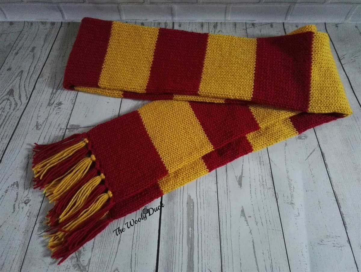 Gryffindor hat knitting pattern