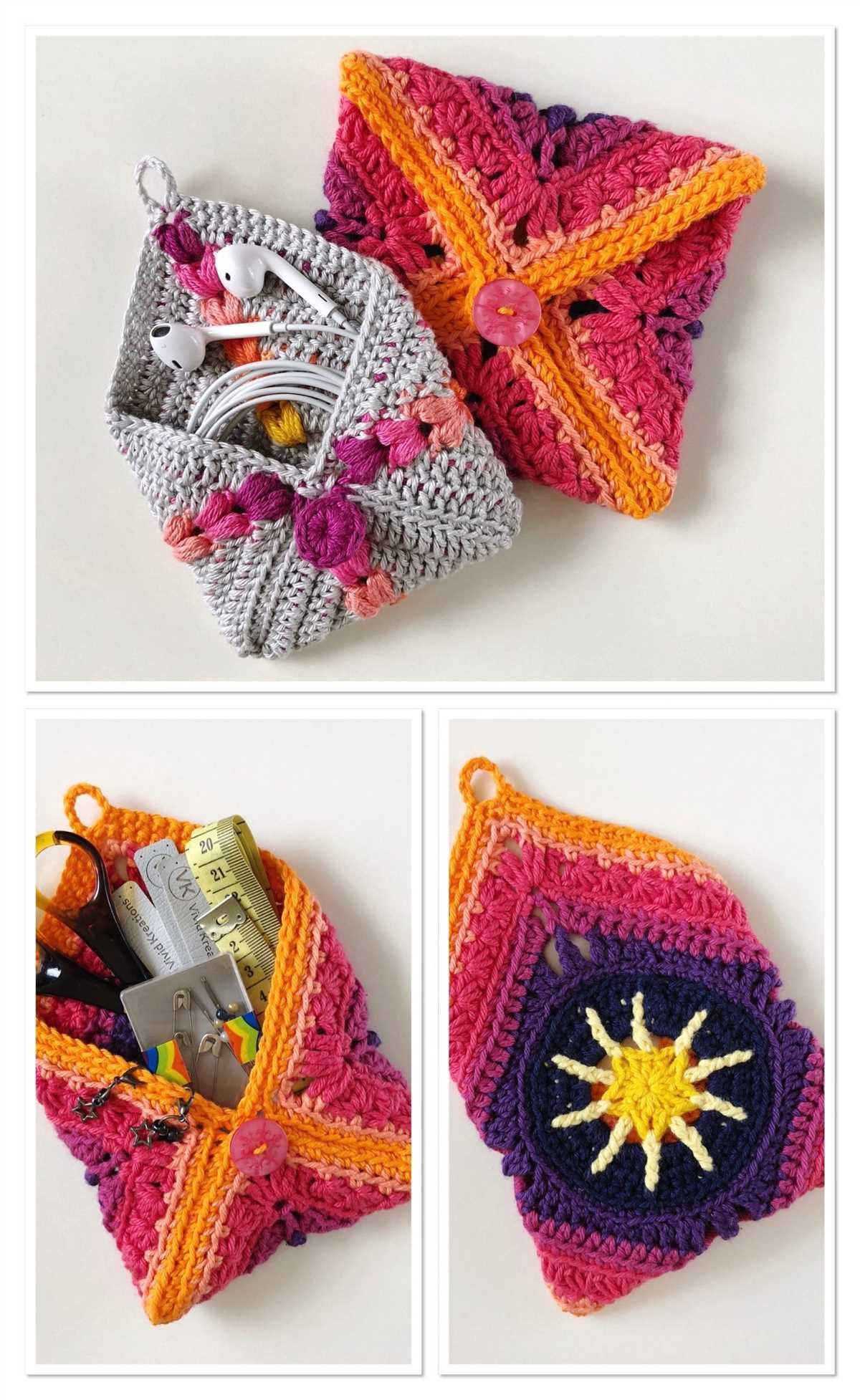 Earbud pouch knitting pattern