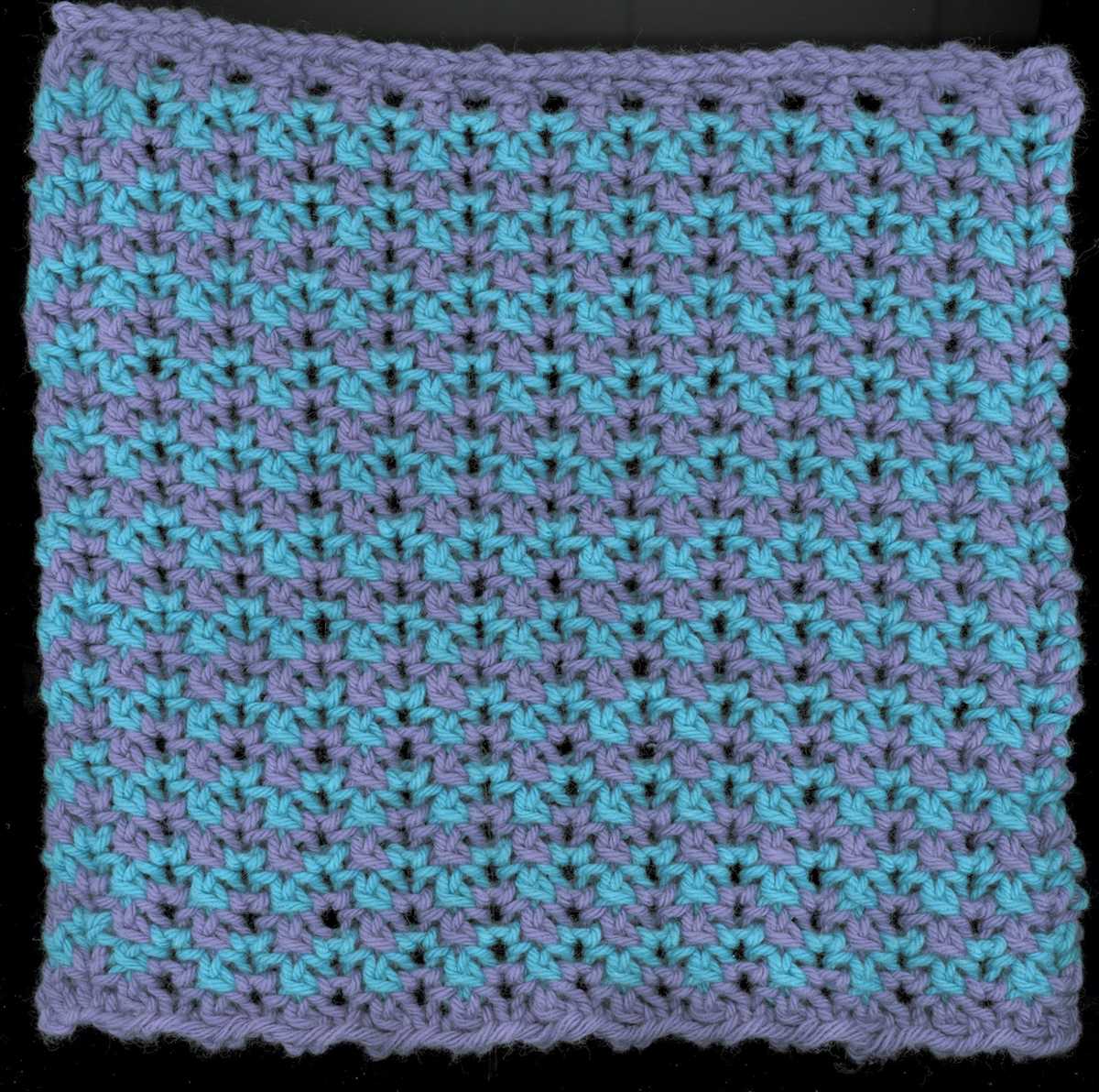 Chinese waves dishcloth knitting pattern