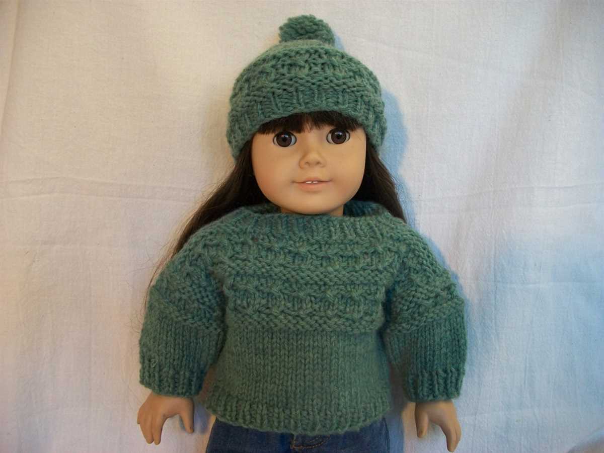 Free knit hat pattern for 18 inch doll
