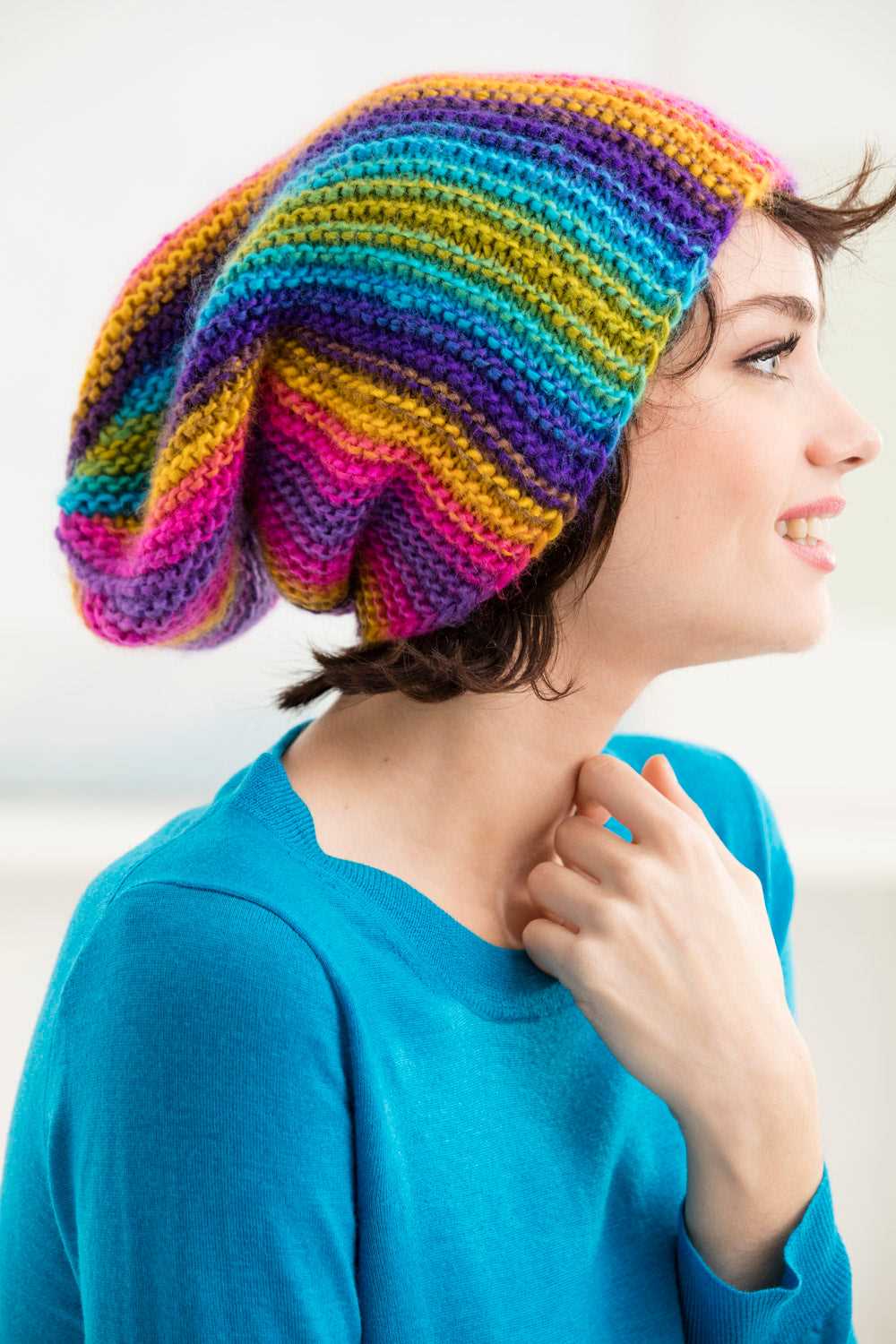 Ombre knit hat pattern