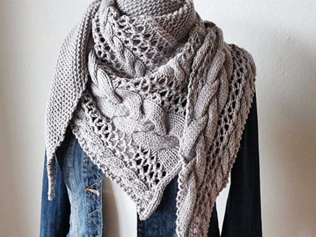 Pattern for a knitted scarf