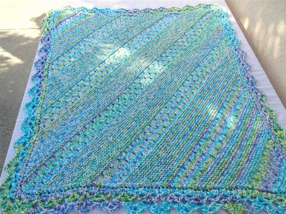 Diagonal knit baby blanket free pattern