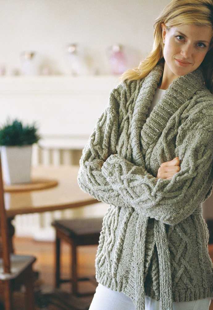 Knit wrap cardigan pattern