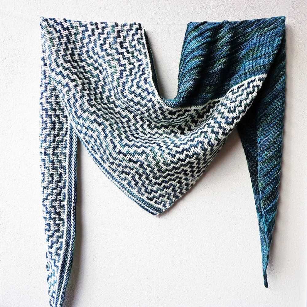 Bias knit scarf pattern