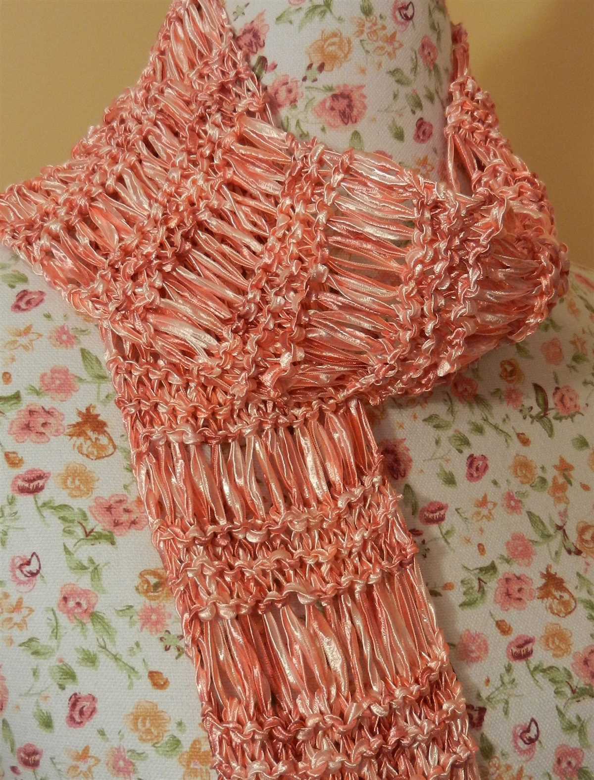 Ribbon yarn patterns knit