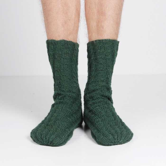 Hand knit tube sock pattern