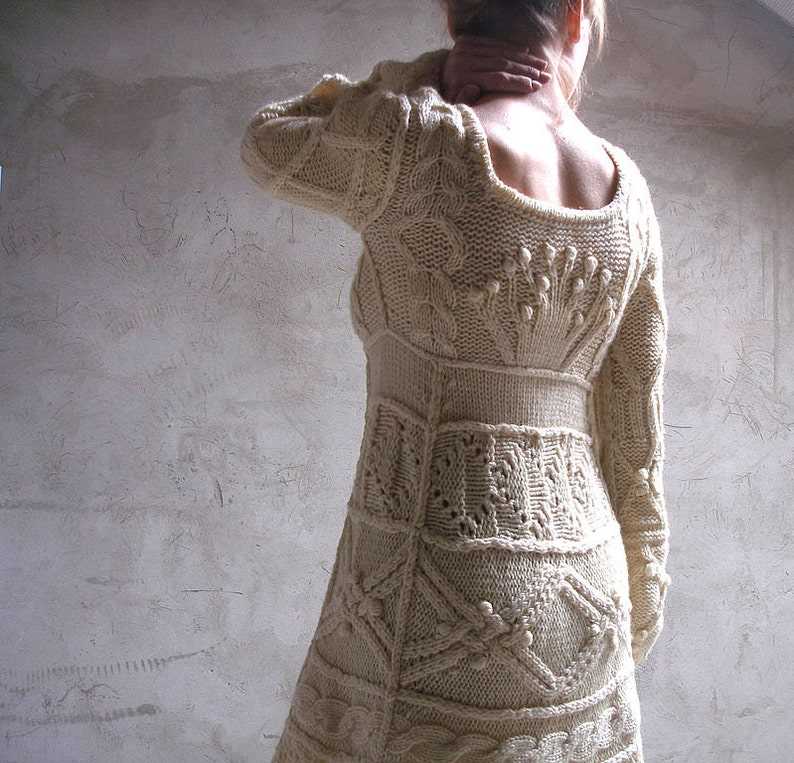 Hand knit wedding dress pattern