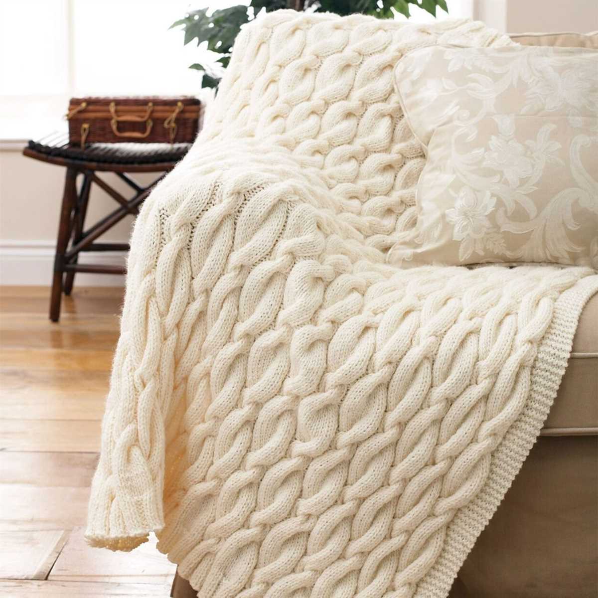 Hand knitted throw patterns