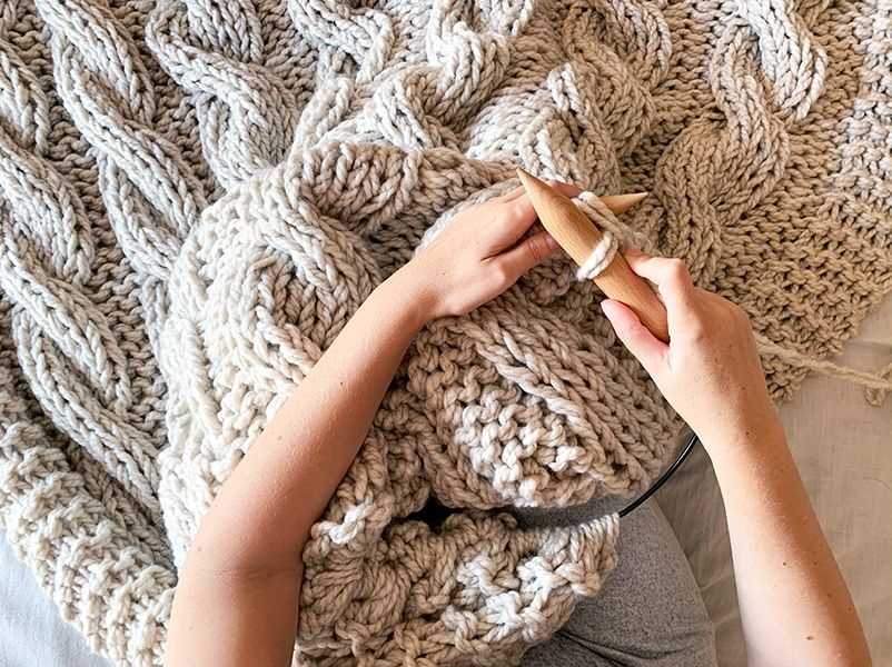 Hand knitted throw patterns