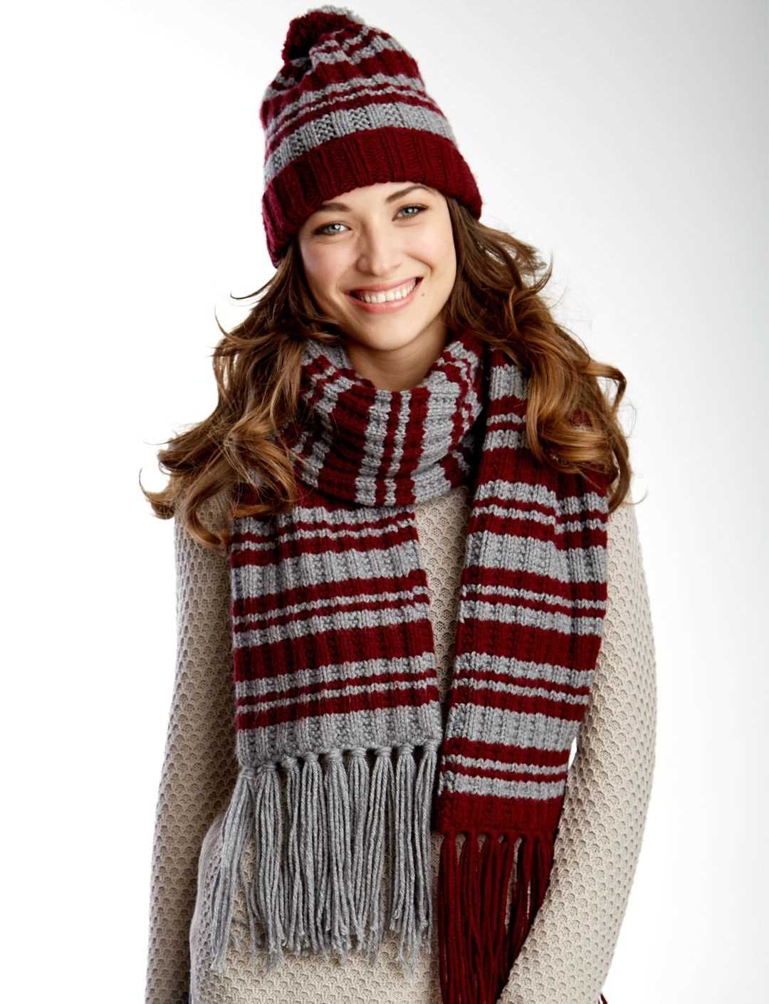 Hat scarf combo knitting pattern
