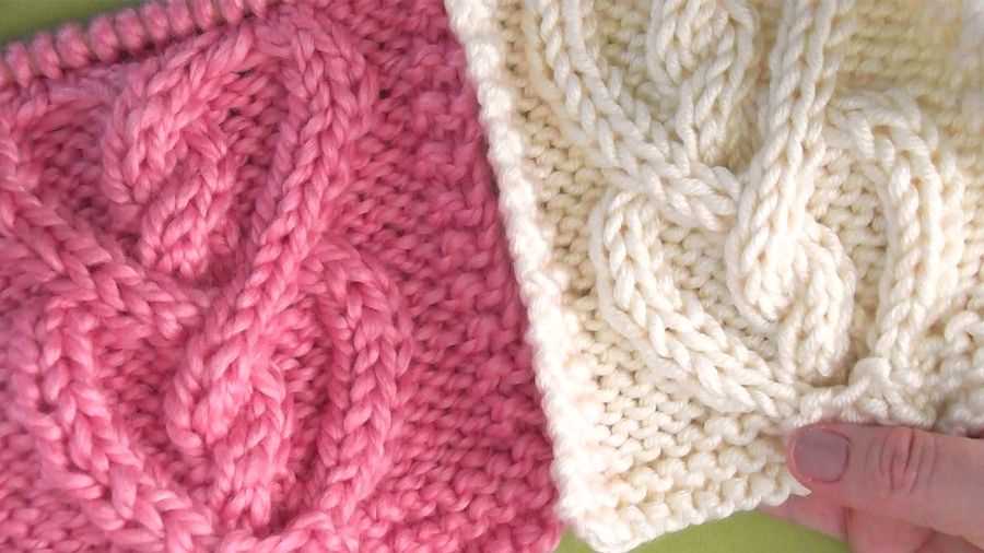 Heart cable knit pattern