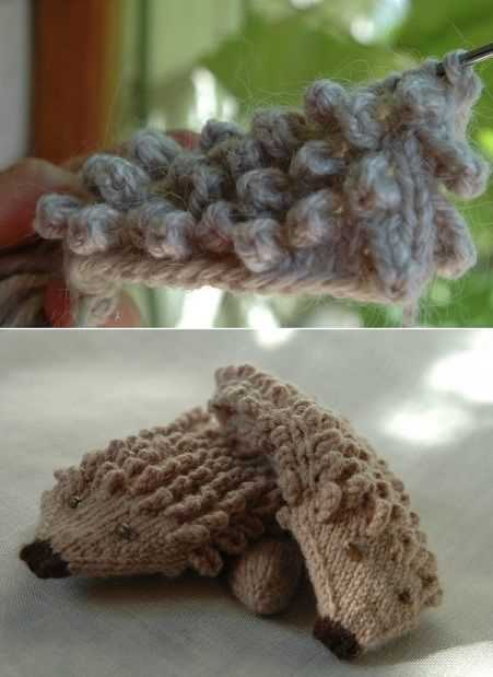 Hedgehog mittens knitting pattern
