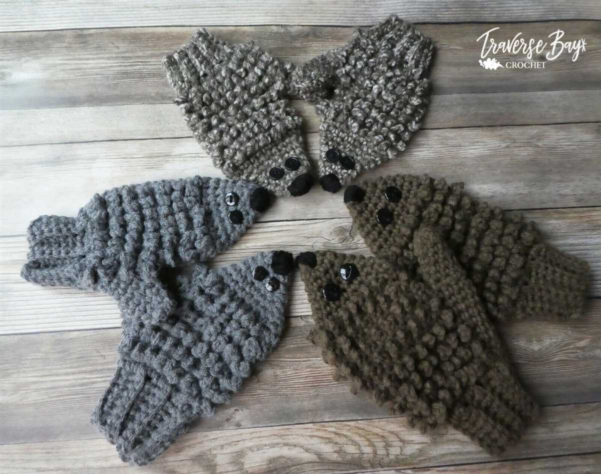 Hedgehog mittens knitting pattern