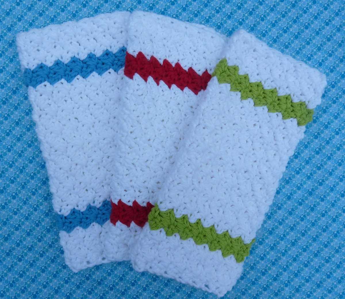 Striped dishcloth knit pattern