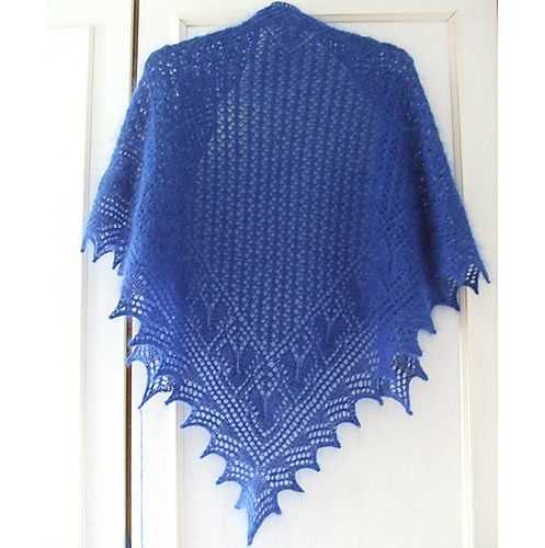 Beginner knit triangle shawl pattern