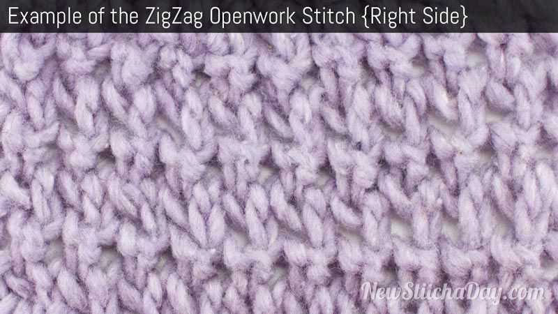 Knitting stitch with an offset pattern codycross