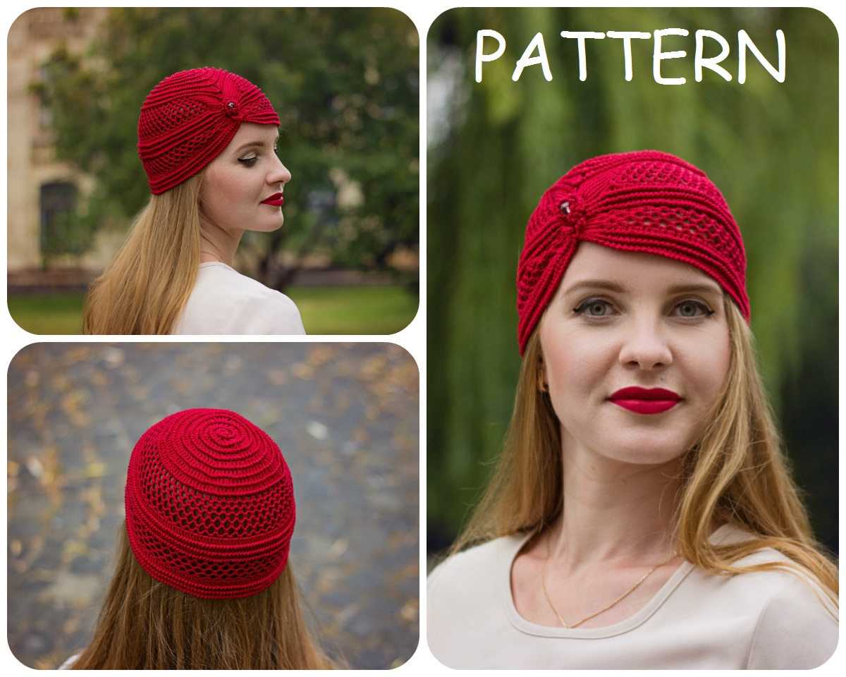 Lace beanie knitting pattern