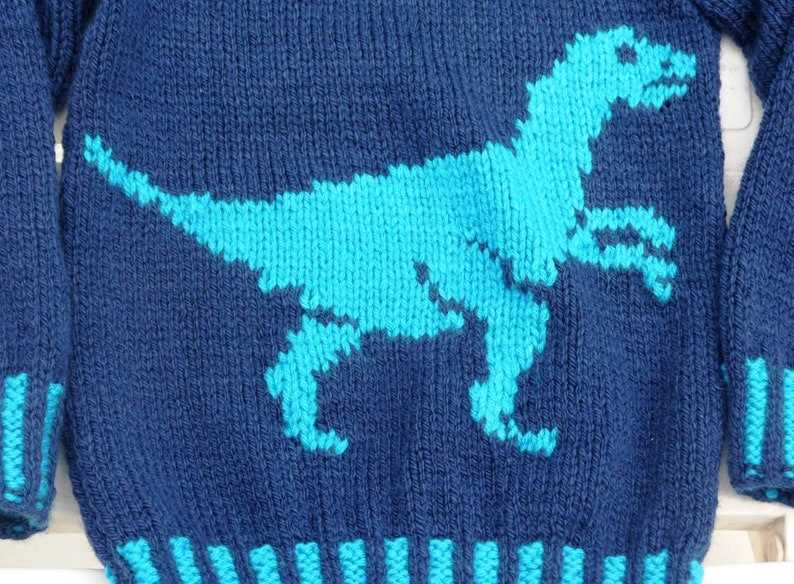Dinosaur sweater knitting pattern