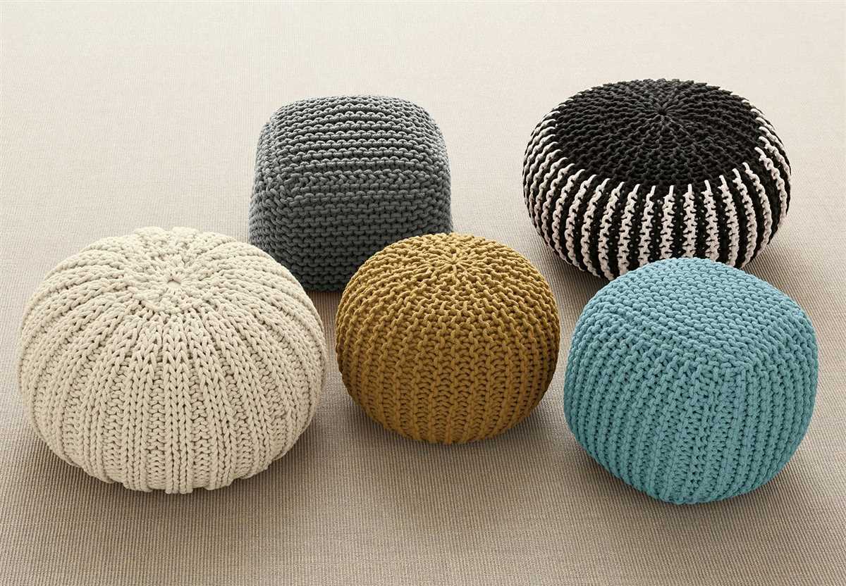 Floor pouf knitting pattern