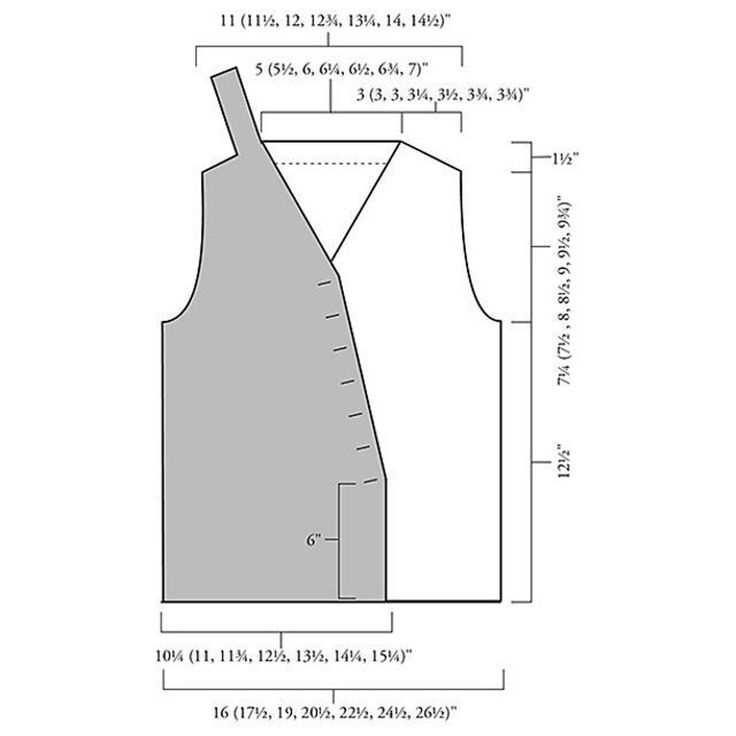 Knitted tabard vest pattern