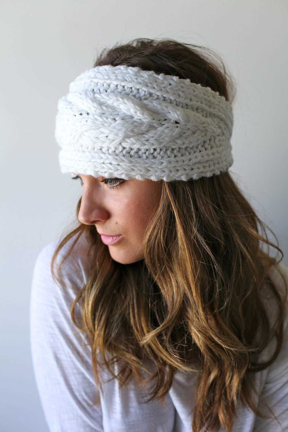 Knit winter headband pattern