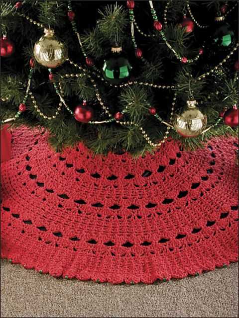 Knitting patterns for christmas tree skirts