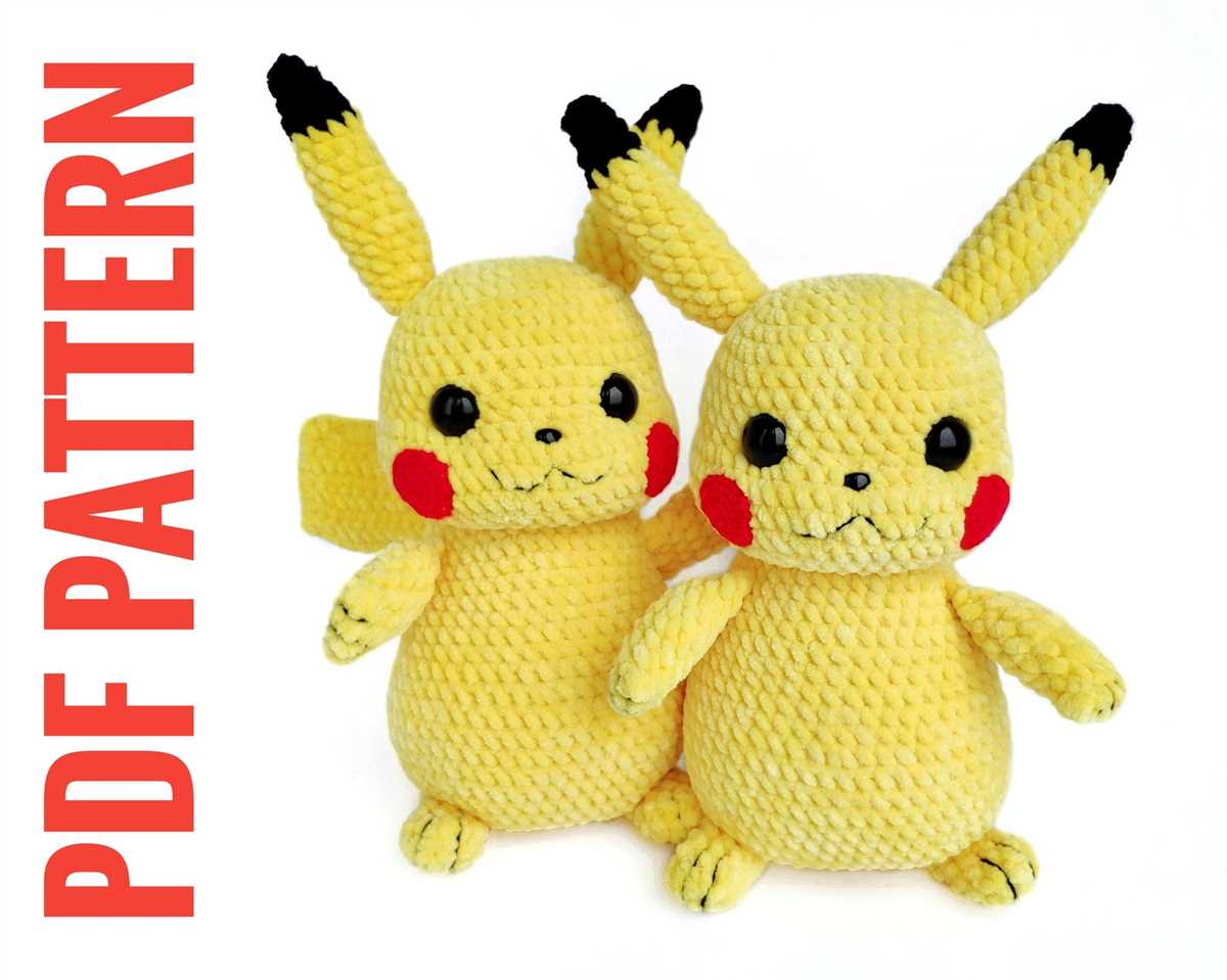Pikachu knitting pattern